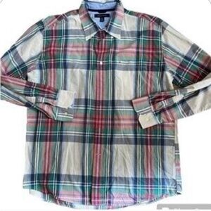 Tommy Hilfiger button down plaid shirt